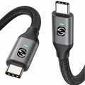 Premium Braided USB Type-C Fast Charging Cable with LED Indicator (Black, 1 Meter)
