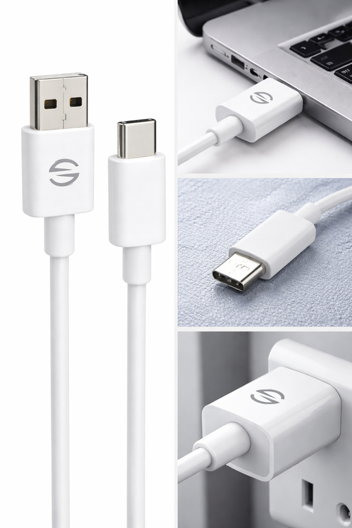 120W Fast Charging USB A to Type C Cable, High Speed Data Transfer USB C Charger Cable for Smartphones, Tablets, Power Banks – Durable Tangle Free Charging Cord